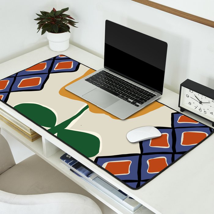 Petal plaid playtime II Desk Mat Gallery Image 2