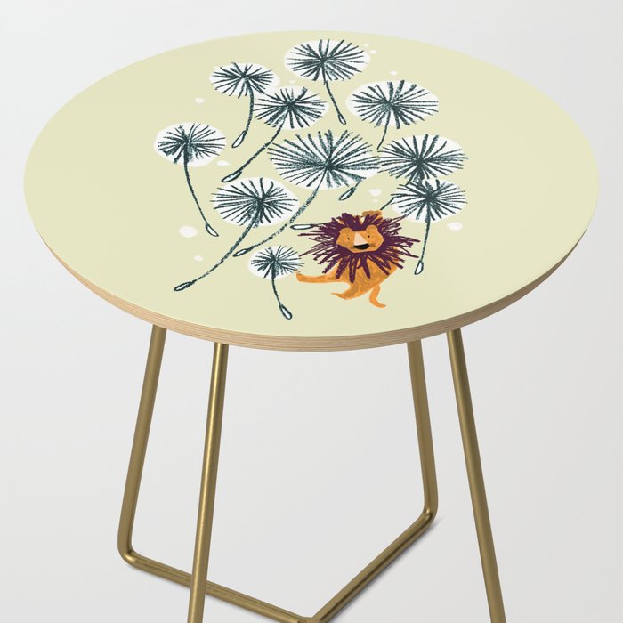 Lion on dandelion Side Table Gallery Image 2