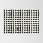 Clovers I Black and White Botanical Pattern Rug Gallery Image 2