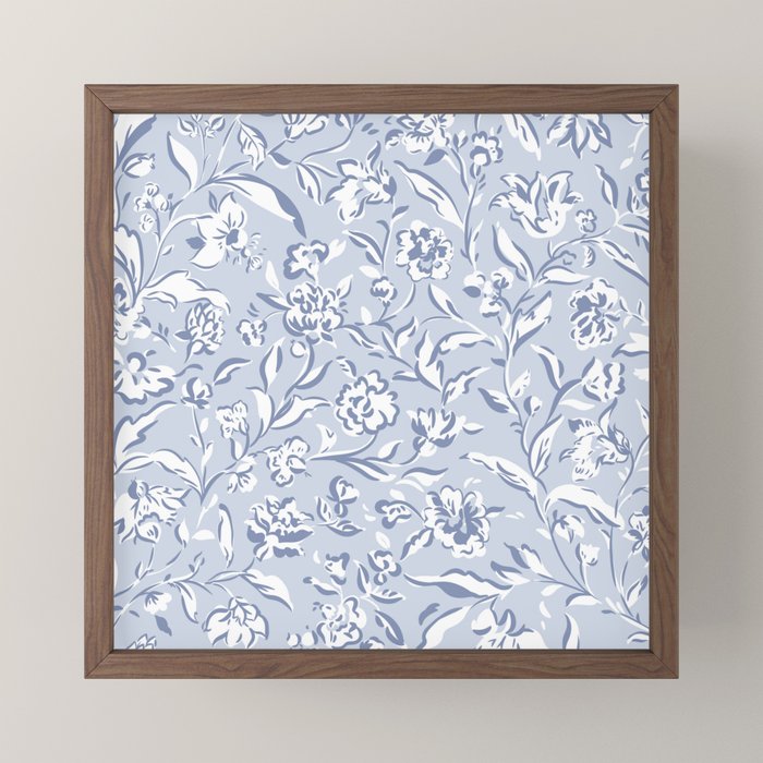 Painterly Florals - Light Blue Mini Art Print Gallery Image 2