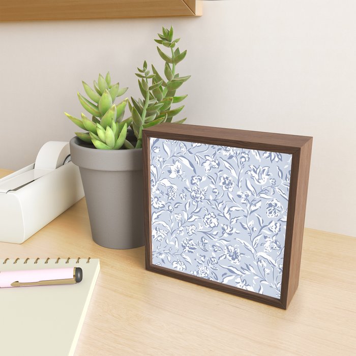 Painterly Florals - Light Blue Mini Art Print Gallery Image 2