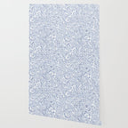 Painterly Florals - Light Blue Wallpaper Gallery Image 2