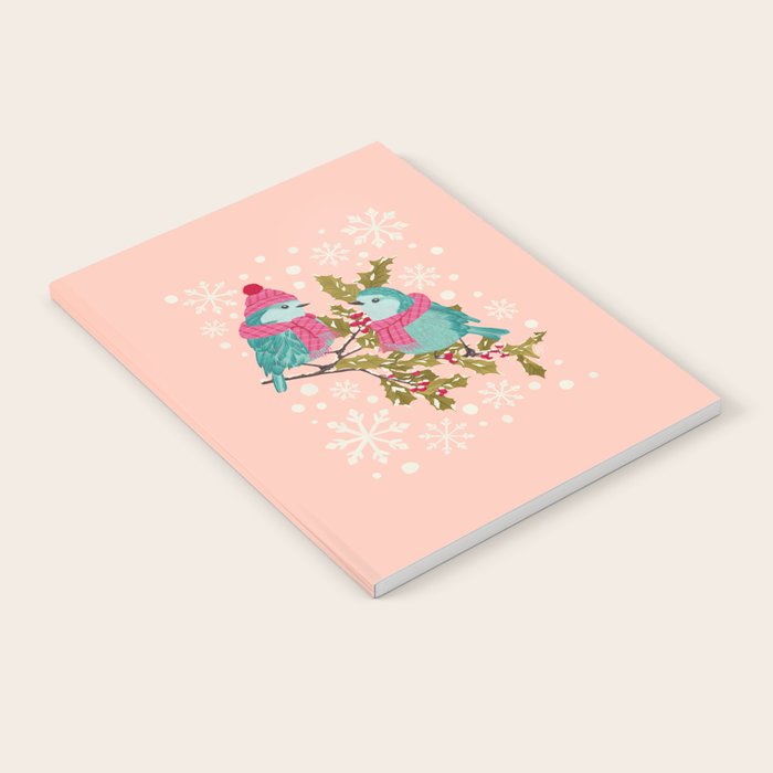 Winter Birds in Festive Scarves Notebook Gallery Image 2