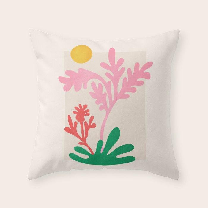 Abstract Garden: Matisse Paper Cutouts IV Throw Pillow Gallery Image 6