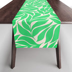 Green Palm Leaves Pattern Table Runner Gallery Image 1