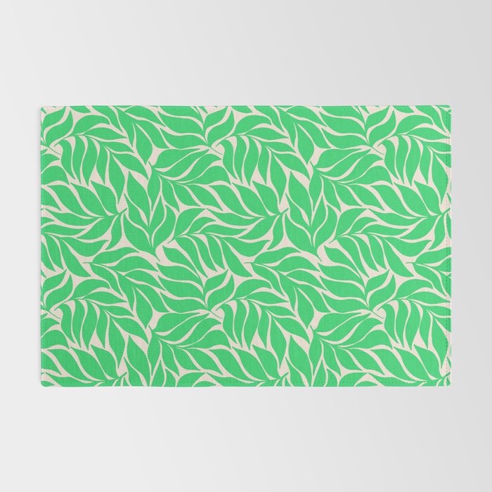 Green Palm Leaves Pattern Rug Gallery Image 2