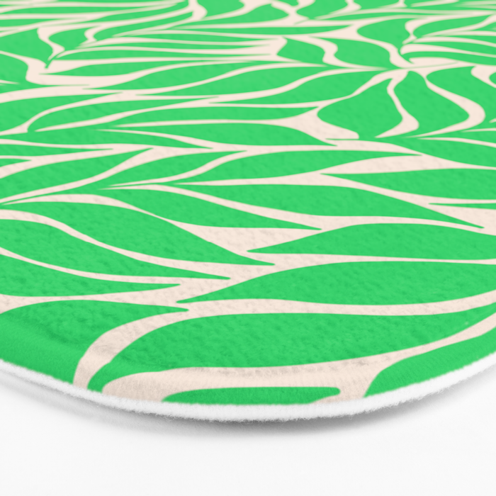 Green Palm Leaves Pattern Bath Mat Gallery Image 3