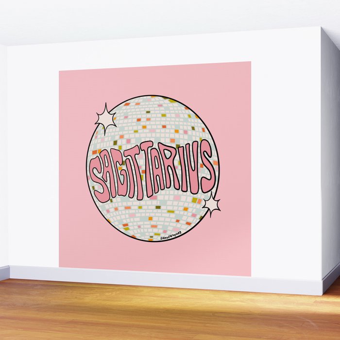 Sagittarius Disco Ball Wall Mural Gallery Image 2