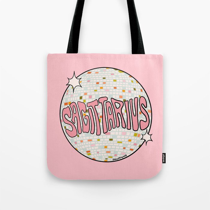 Sagittarius Disco Ball Tote Bag Gallery Image 1
