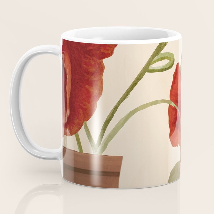 Poppies in Vase 2 Coffee Mug Gallery Image 3