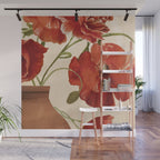 Poppies in Vase 2 Wall Mural Gallery Image 1