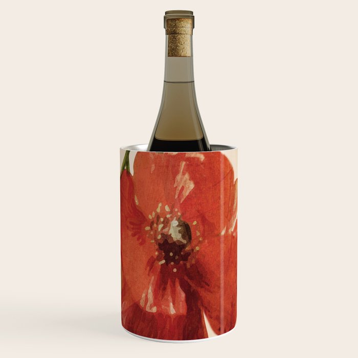 Poppies in Vase 2 Wine Chiller Gallery Image 3