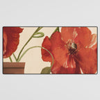 Poppies in Vase 2 Desk Mat Gallery Image 3