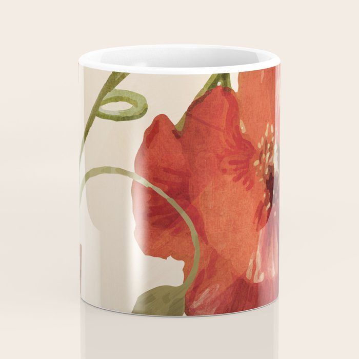Poppies in Vase 2 Coffee Mug Gallery Image 4