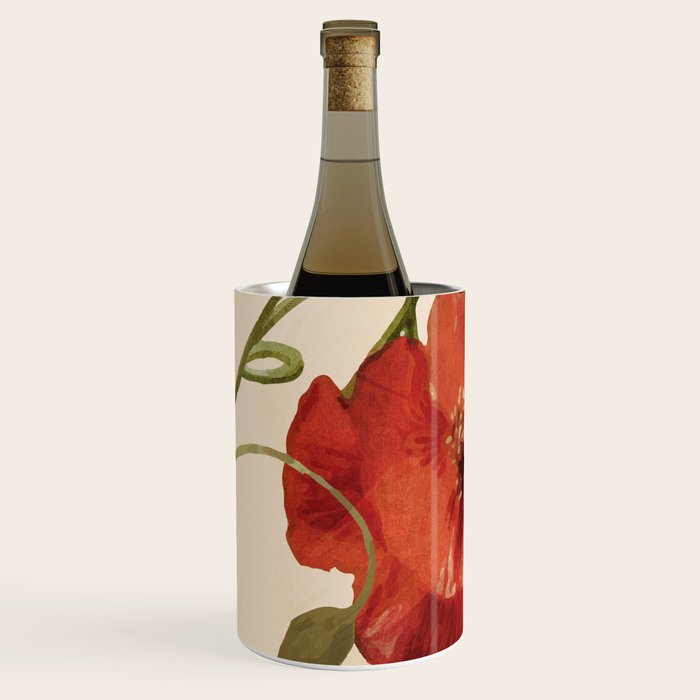 Poppies in Vase 2 Wine Chiller Gallery Image 1