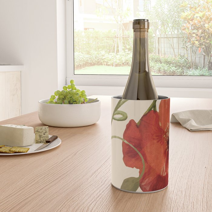 Poppies in Vase 2 Wine Chiller Gallery Image 4