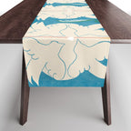 Doves in Blue Table Runner Gallery Image 1