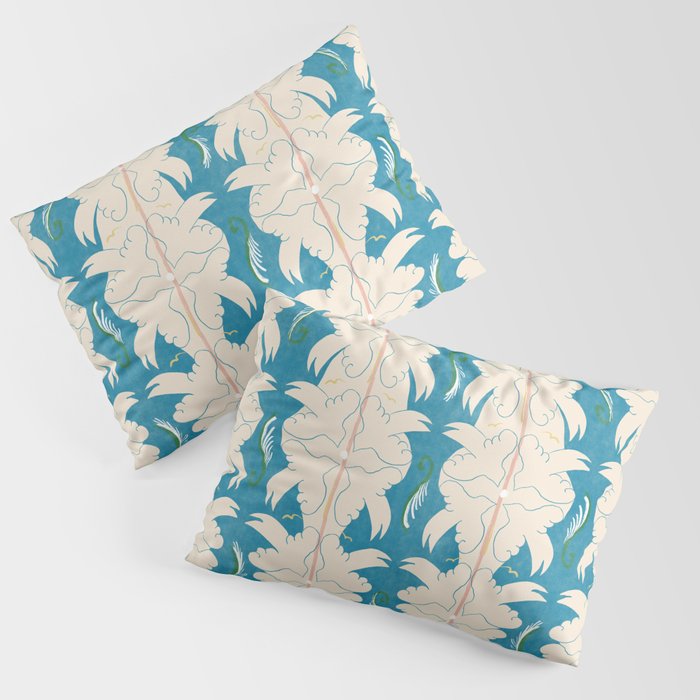 Doves in Blue Pillow Sham Gallery Image 3