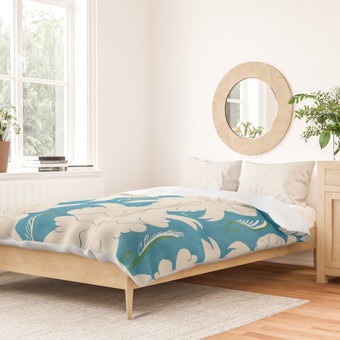 Doves in Blue Duvet Cover Gallery Image 2