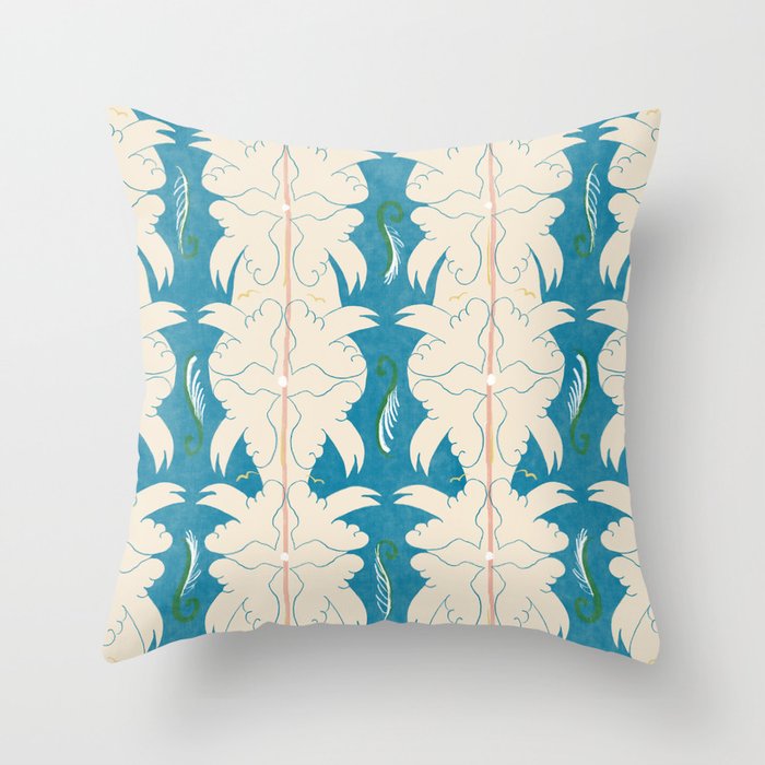 Doves in Blue Throw Pillow Gallery Image 6