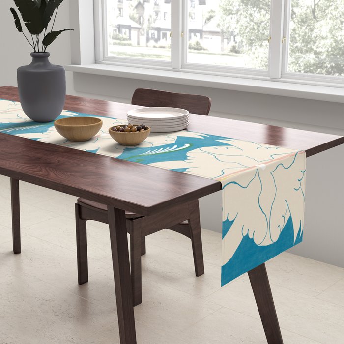 Doves in Blue Table Runner Gallery Image 2