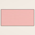 Fine Stripes Narrow Stripe Pattern Pink Cream Desk Mat Gallery Image 3