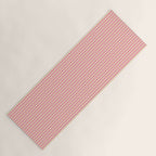 Fine Stripes Narrow Stripe Pattern Pink Cream Yoga Mat Gallery Image 1
