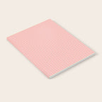 Fine Stripes Narrow Stripe Pattern Pink Cream Notebook Gallery Image 2