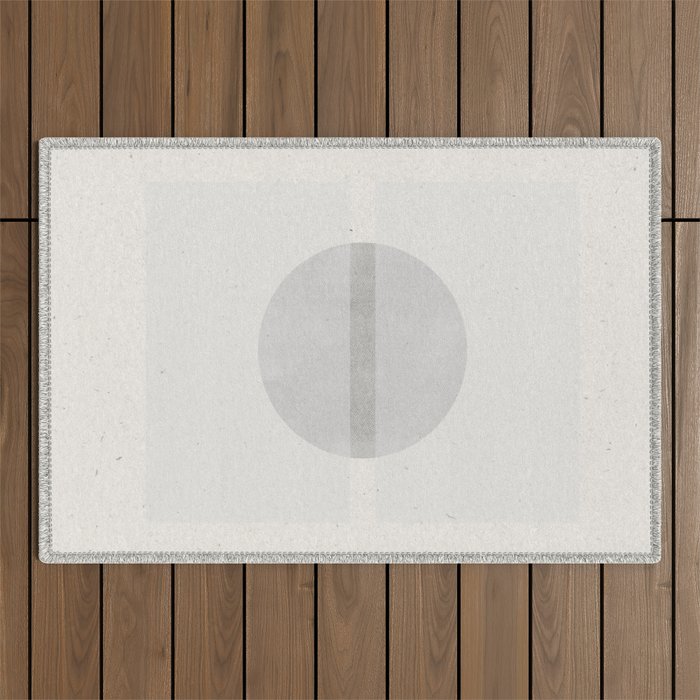 Japanese Zen Paper Collage Outdoor Rug Gallery Image 1