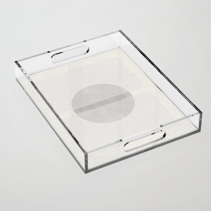 Japanese Zen Paper Collage Acrylic Tray Gallery Image 1