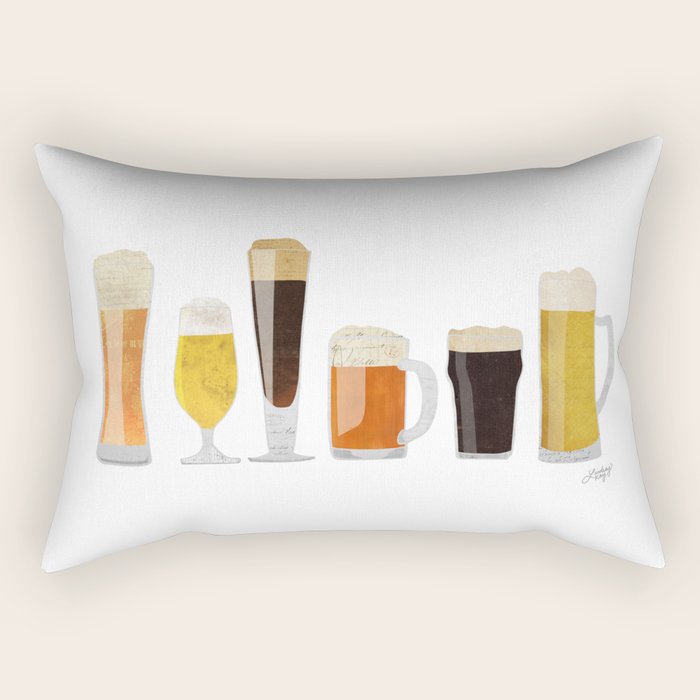 Beer Mugs Rectangular Pillow Gallery Image 2