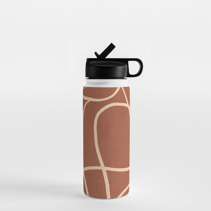 Abstract Line Art Cat 7 Water Bottle Gallery Image 1