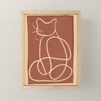Abstract Line Art Cat 7 Mini Art Print Gallery Image 1