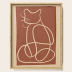 Abstract Line Art Cat 7 Serving Tray Gallery Image 1
