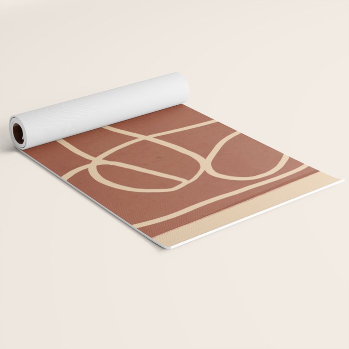 Abstract Line Art Cat 7 Yoga Mat Gallery Image 2