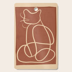 Abstract Line Art Cat 7 Cutting Board Gallery Image 1