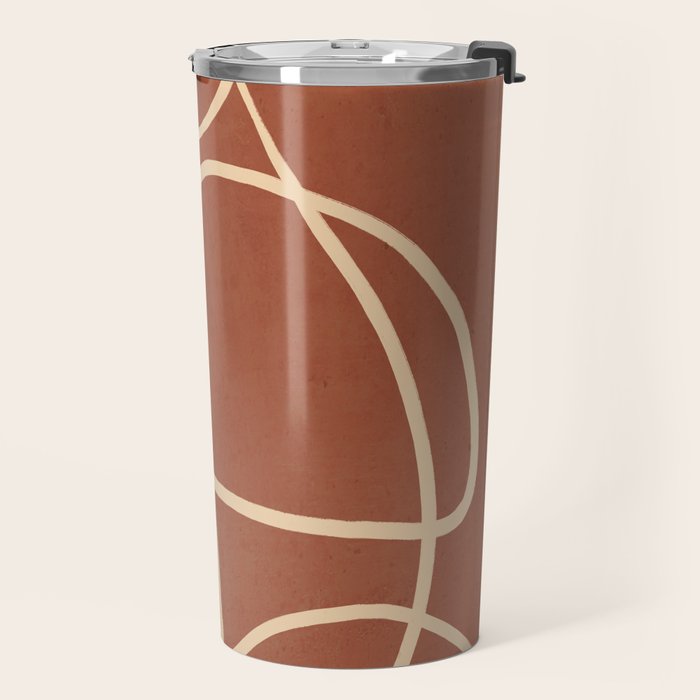 Abstract Line Art Cat 7 Travel Mug Gallery Image 2