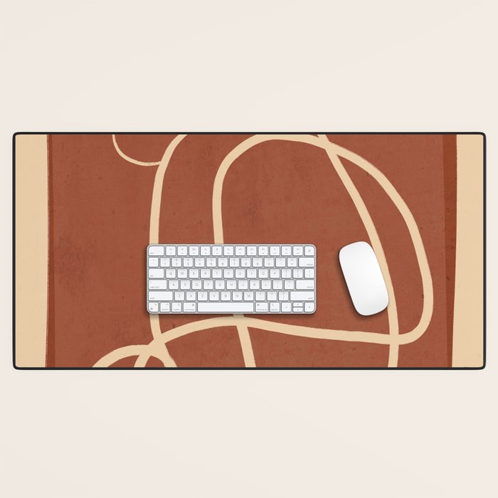 Abstract Line Art Cat 7 Desk Mat Gallery Image 1