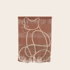 Abstract Line Art Cat 7 Wall Hanging Gallery Image 1