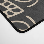 Mandala White Gold on Dark Gray Desk Mat Gallery Image 4