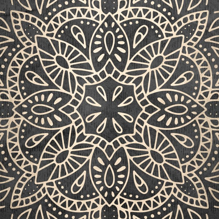 Mandala White Gold on Dark Gray Coffee Mug Gallery Image 2