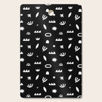Black and white abstract organic shape pattern Cutting Board Gallery Image 1