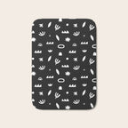 Black and white abstract organic shape pattern Bath Mat Gallery Image 1