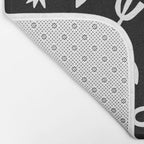 Black and white abstract organic shape pattern Bath Mat Gallery Image 2