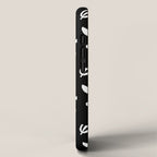 Black and white abstract organic shape pattern iPhone Case Gallery Image 2