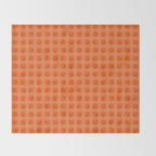 Orange 1970s Retro Inspired Polka Dot Pattern Throw Blanket Gallery Image 2