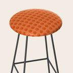 Orange 1970s Retro Inspired Polka Dot Pattern Stool Gallery Image 2