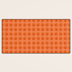 Orange 1970s Retro Inspired Polka Dot Pattern Desk Mat Gallery Image 3