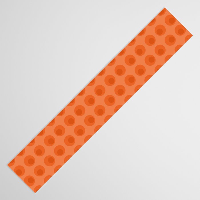 Orange 1970s Retro Inspired Polka Dot Pattern Table Runner Gallery Image 3
