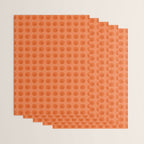 Orange 1970s Retro Inspired Polka Dot Pattern Wrapping Paper Gallery Image 3